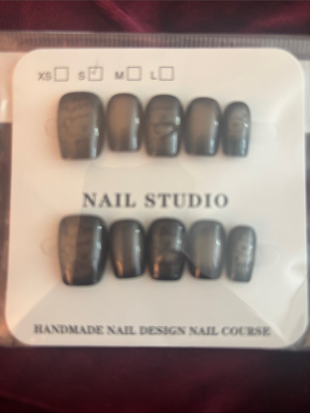 Men’s Press-On Nail Set - Dark Gray